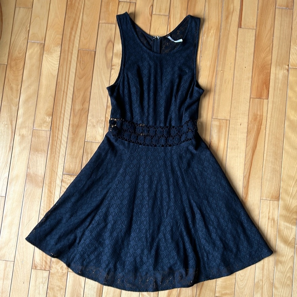 Free people black dress with Lacey waistline size 4